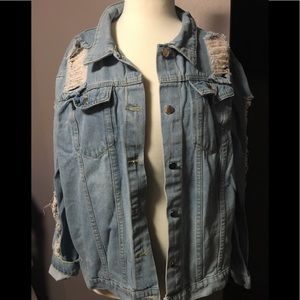 Cutout Jean jacket
